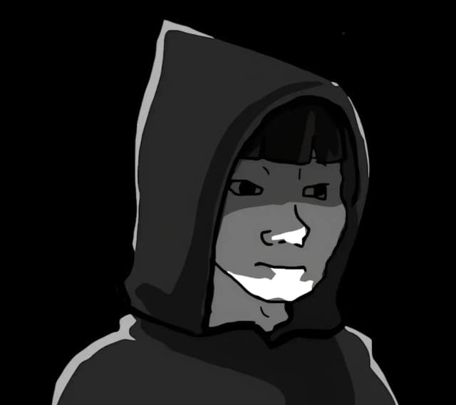 doomer wojak hunched over a terminal