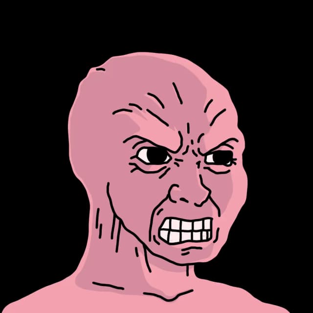 doomer wojak signaling a rug verdict